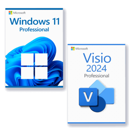 Microsoft Windows 11 Professional + Microsoft Visio 2024 Professional license for 3 devices