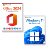 Microsoft Office 2024 Professional Plus + Microsoft Windows 11 Professional license pour 3 PCs