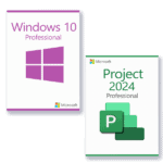 Microsoft Windows 10 Professional + Microsoft Project 2024 Professional Licentie voor 3 pc’s