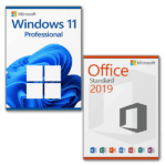 Microsoft Office 2019 Standard + Microsoft Windows 11 Professional Licentie voor 3 pc's