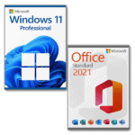 Microsoft Office 2021 Standard + Microsoft Windows 11 Professional Licentie voor 3 pc's