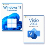 Microsoft Windows 11 Professional + Microsoft Visio 2024 Professional Licentie voor 3 pc’s