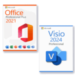 Microsoft Office 2021 Professional Plus + Microsoft Visio 2024 Professional licencia para 3 dispositivos