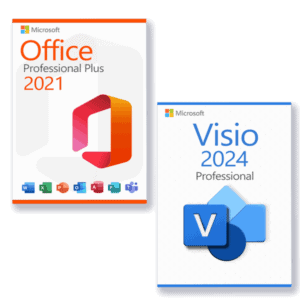 Microsoft Office 2021 Professional Plus + Microsoft Visio 2024 Professional licencia para 3 dispositivos