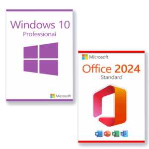 Microsoft Office 2024 Standard + Microsoft Windows 10 Professional para 3 PCs