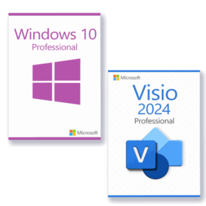 Microsoft Windows 10 Professional + Microsoft Visio 2024 Professional licencia para 3 dispositivos