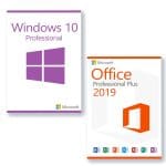 Microsoft Windows 10 Professional + Microsoft Office 2019 Professional Plus Lizenz für 3 PC