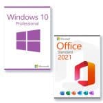 Microsoft Windows 10 Professional + Microsoft Office 2021 Standard Lizenz für 3 PC