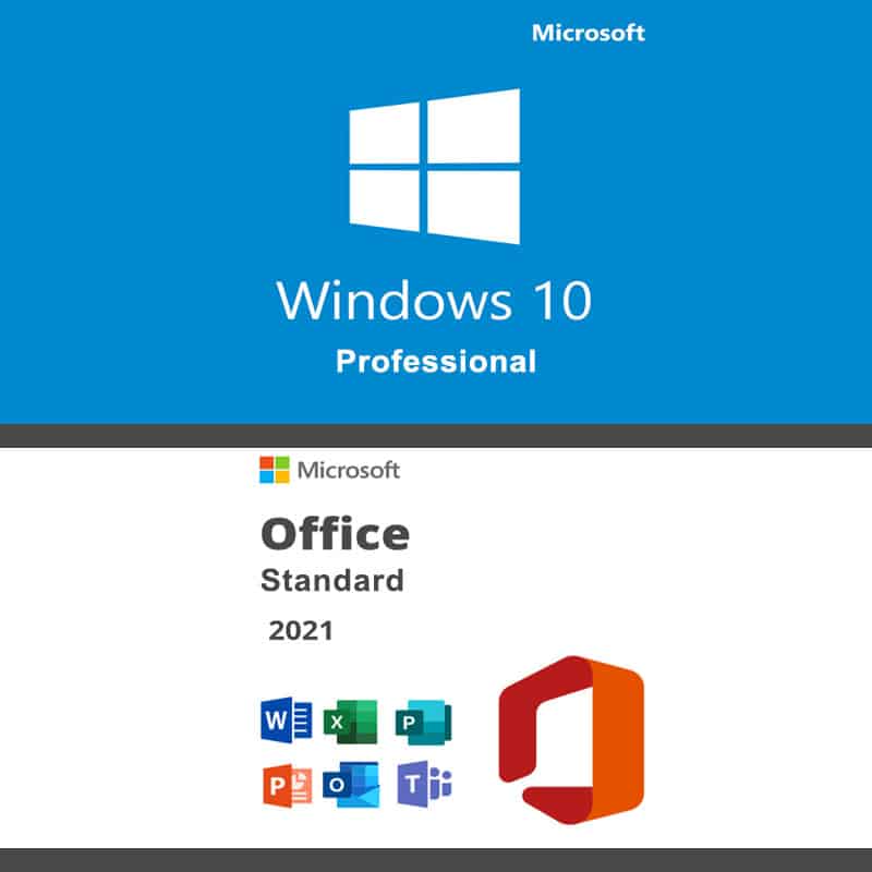 Microsoft Windows 10 Professional + Microsoft Office 2021 Standard