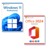 Microsoft Office 2024 Standard + Microsoft Windows 11 Professional für 3 PC